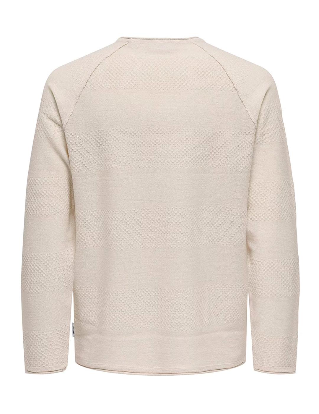 Jersey Only & Sons APOLLO crudo para hombre