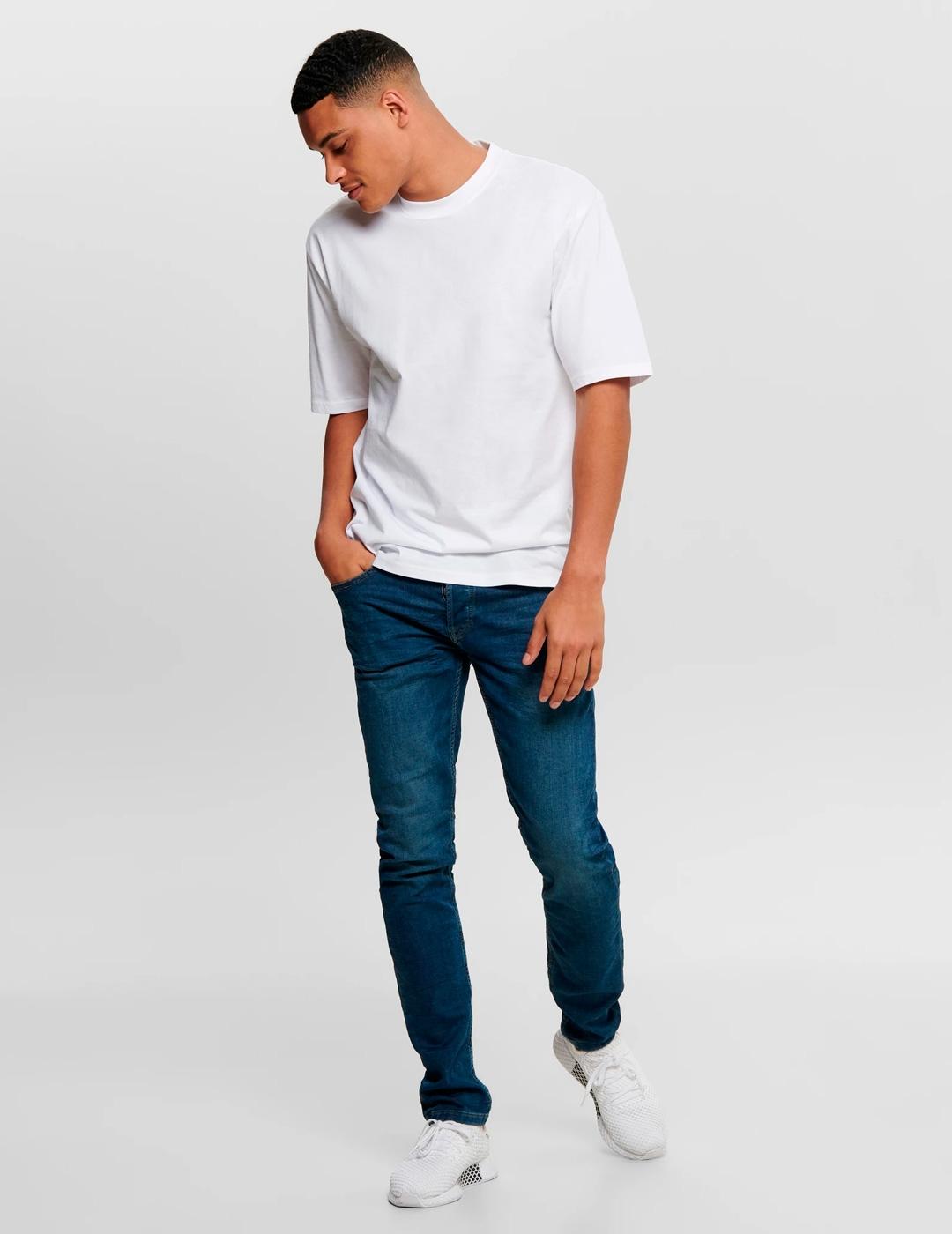 Vaquero Only & Sons 'Loom' Slim Fit Blue Denim