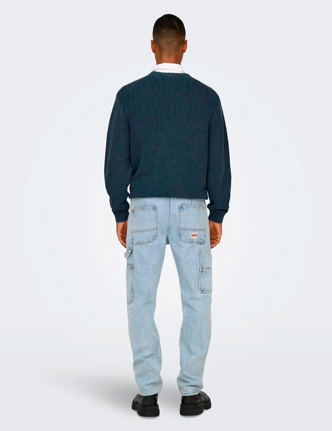 Vaquero Only & Sons 'Edge' Regular Azul Claro Hombre