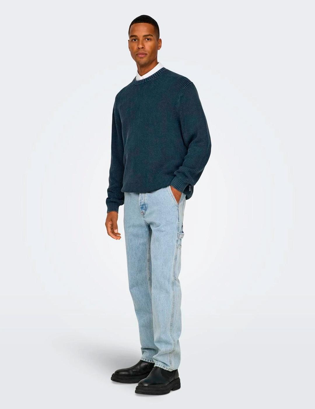 Vaquero Only & Sons 'Edge' Regular Azul Claro Hombre