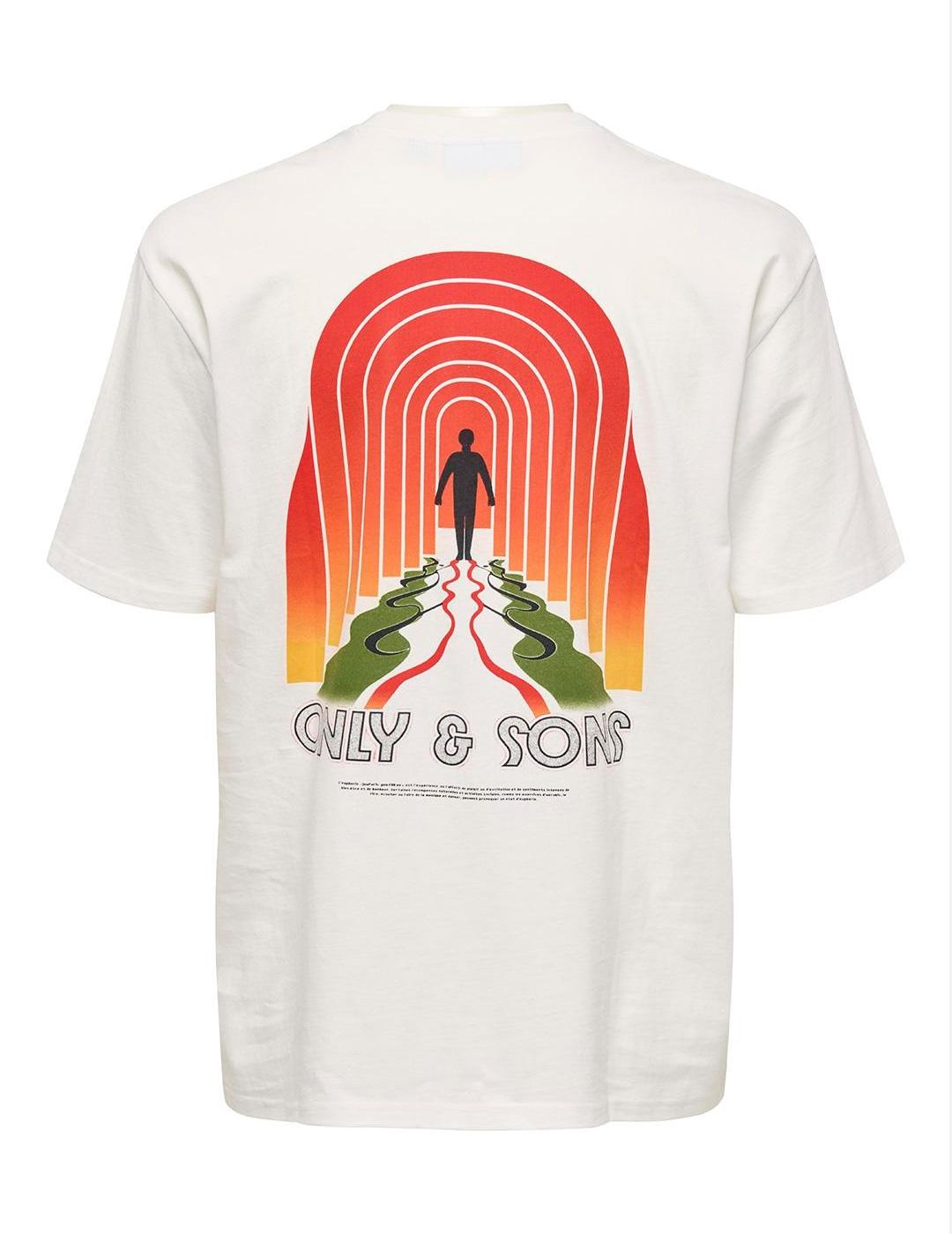 Camiseta Only & Sons 'Sarch RLX' Crudo Hombre