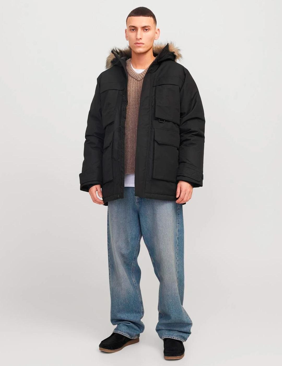 Chaqueta Jack & Jones 'Star Parka' Negro Hombre