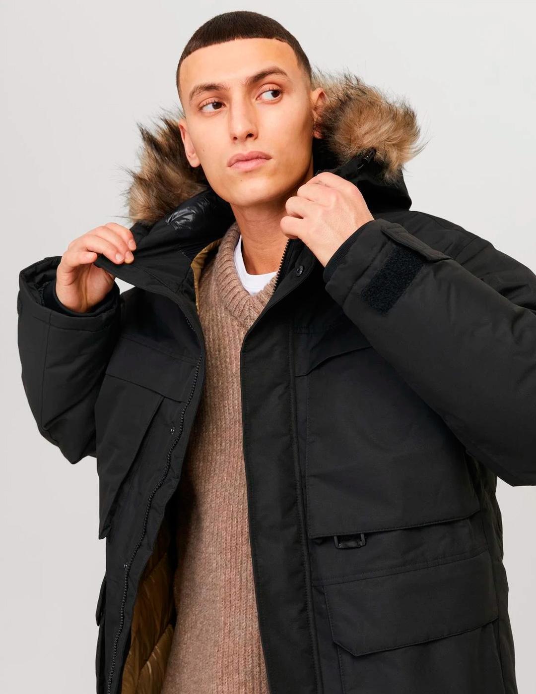Chaqueta Jack & Jones 'Star Parka' Negro Hombre
