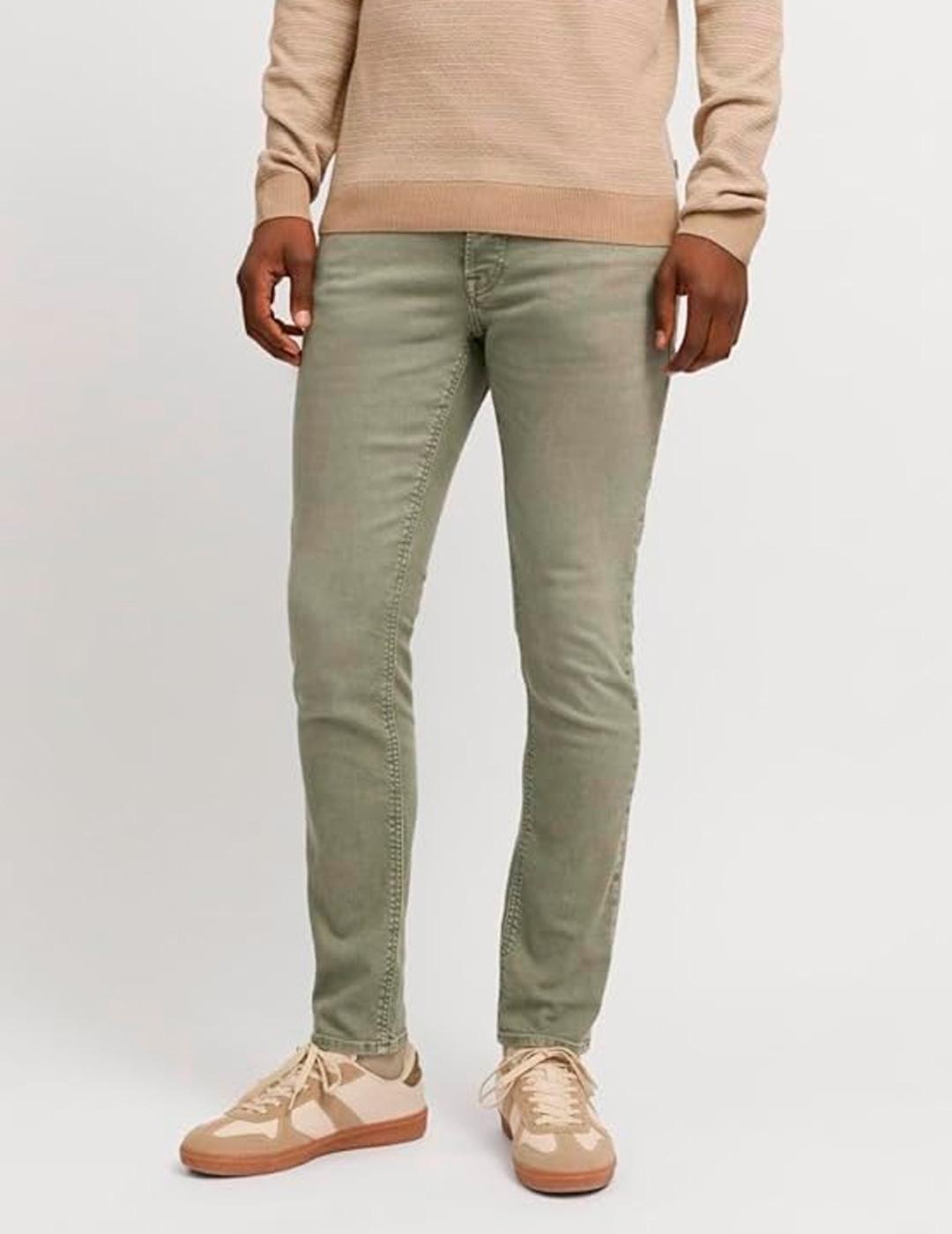 Vaquero Jack & Jones 'Glenn Slim Fit' Gris Verdoso Hombre