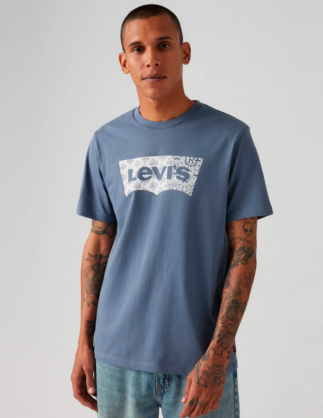 Camiseta Levi´s 'Logo Fill Bandana' Azul Denim Hombre