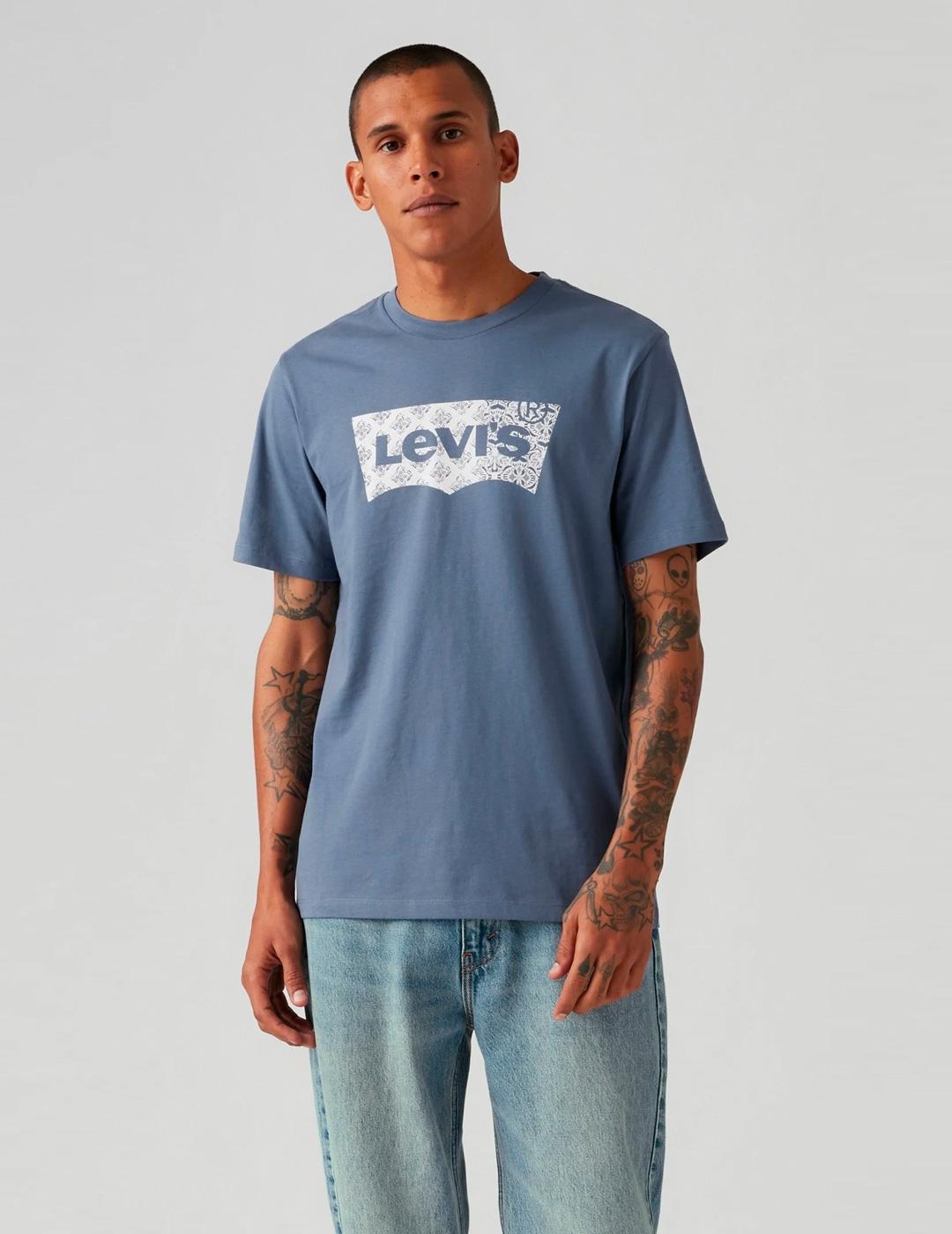 Camiseta Levi´s 'Logo Fill Bandana' Azul Denim Hombre