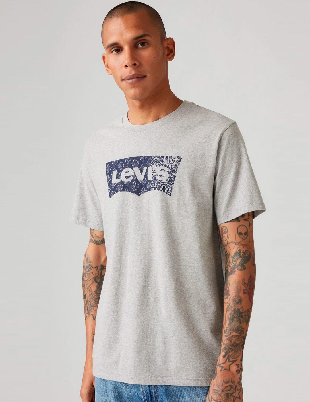 Camiseta Levi´s 'Logo Fill Bandana' Gris Hombre