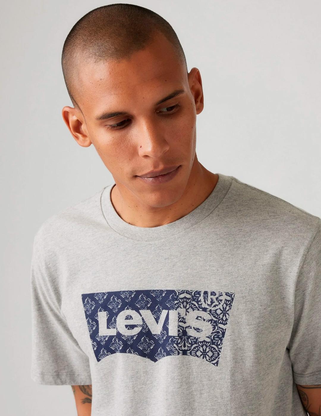 Camiseta Levi´s 'Logo Fill Bandana' Gris Hombre