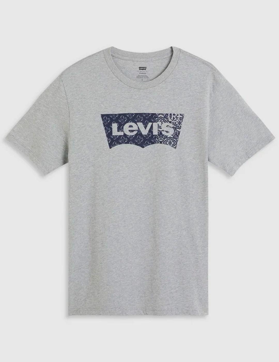 Camiseta Levi´s 'Logo Fill Bandana' Gris Hombre
