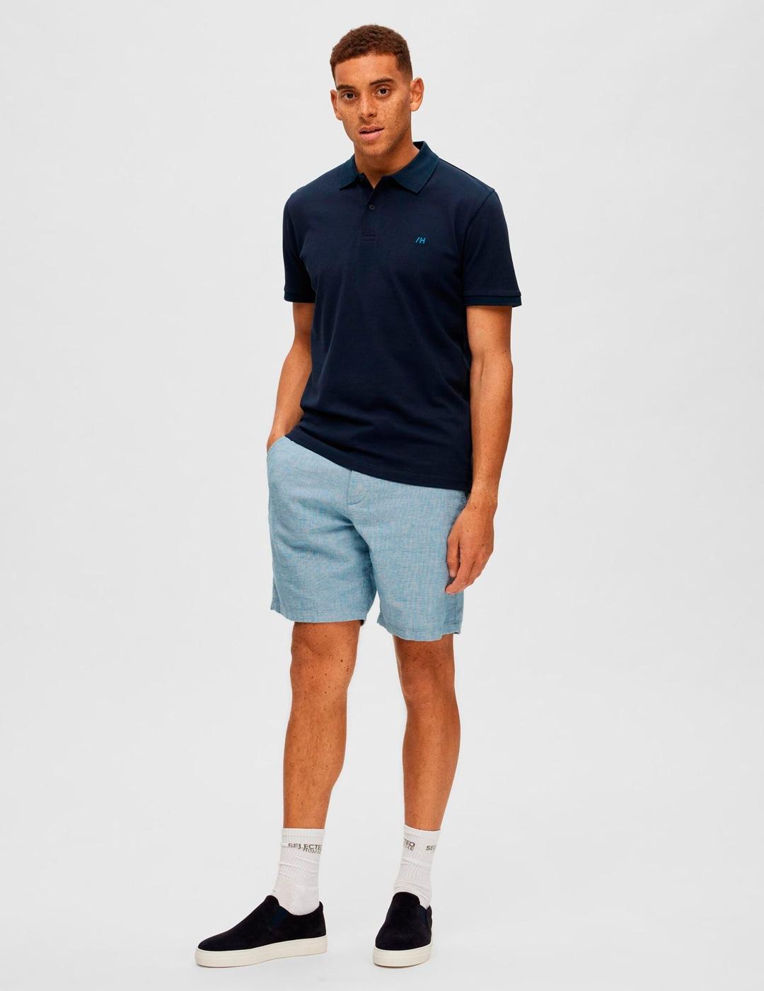 Polo Selected 'Dante' Marino Hombre