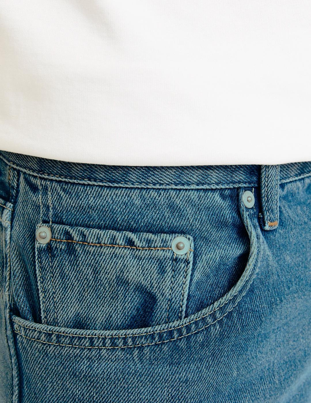 Vaquero Jack & Jones 'Dave' Wide Leg Blue Denim Hombre