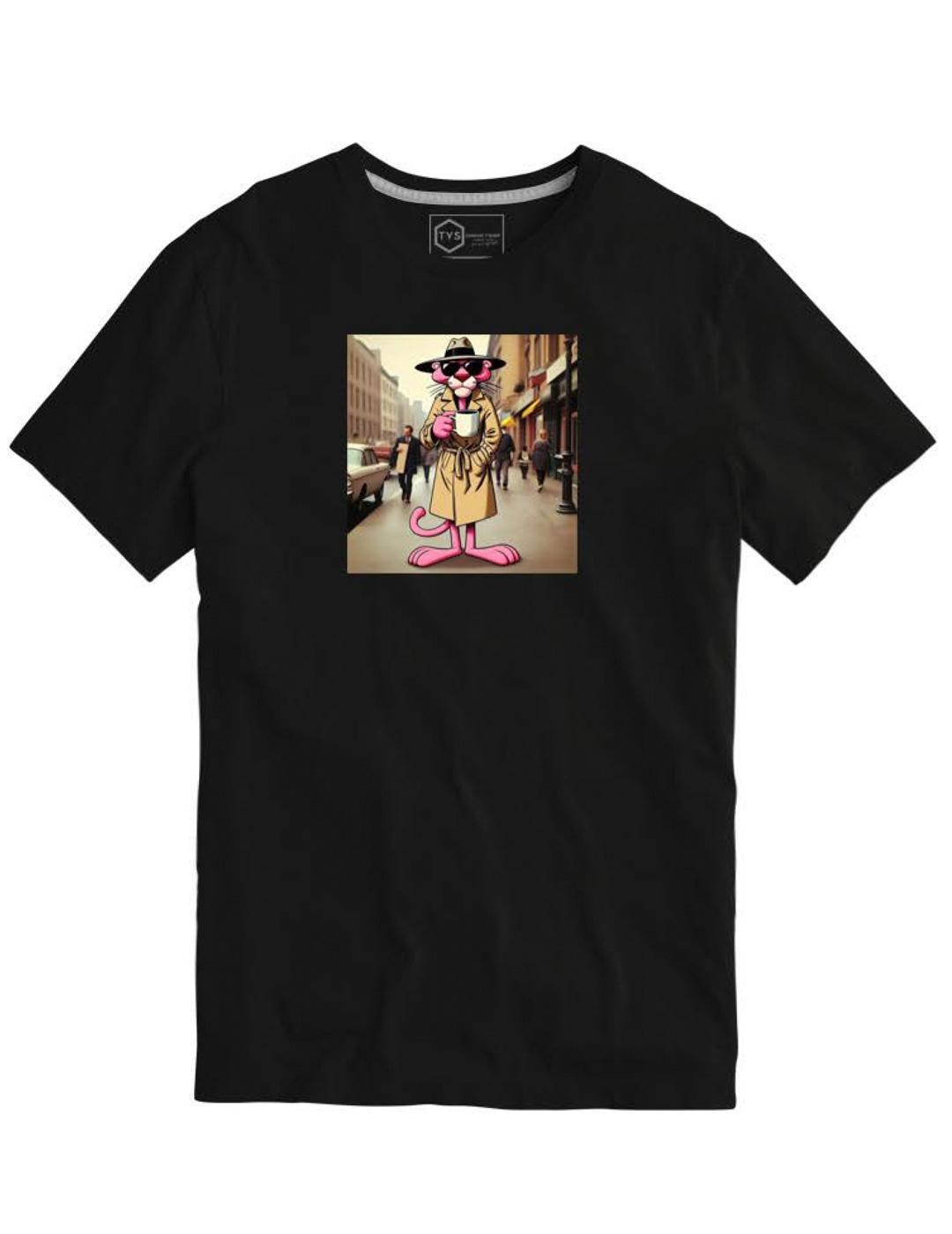 Camiseta TYS 'James Pink' Negro Unisex