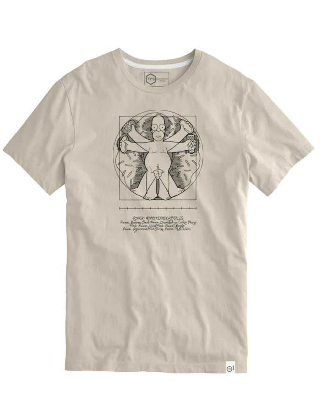 Camiseta TYS 'Homervinci' Crudo Unisex