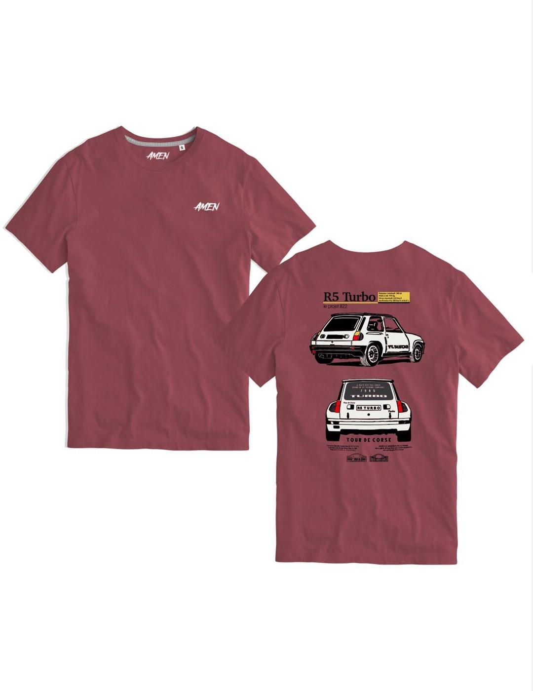 Camiseta A.M.E.N 'R5 Doble' Rojo Hombre