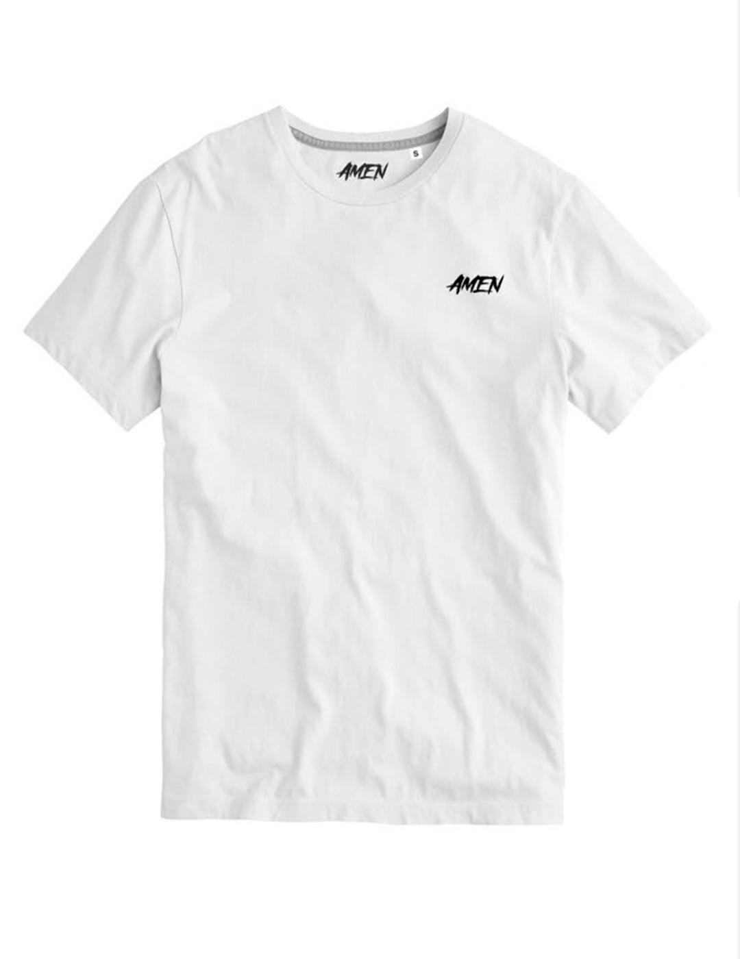 Camiseta A.M.E.N 'R5 Doble' Blanco Hombre