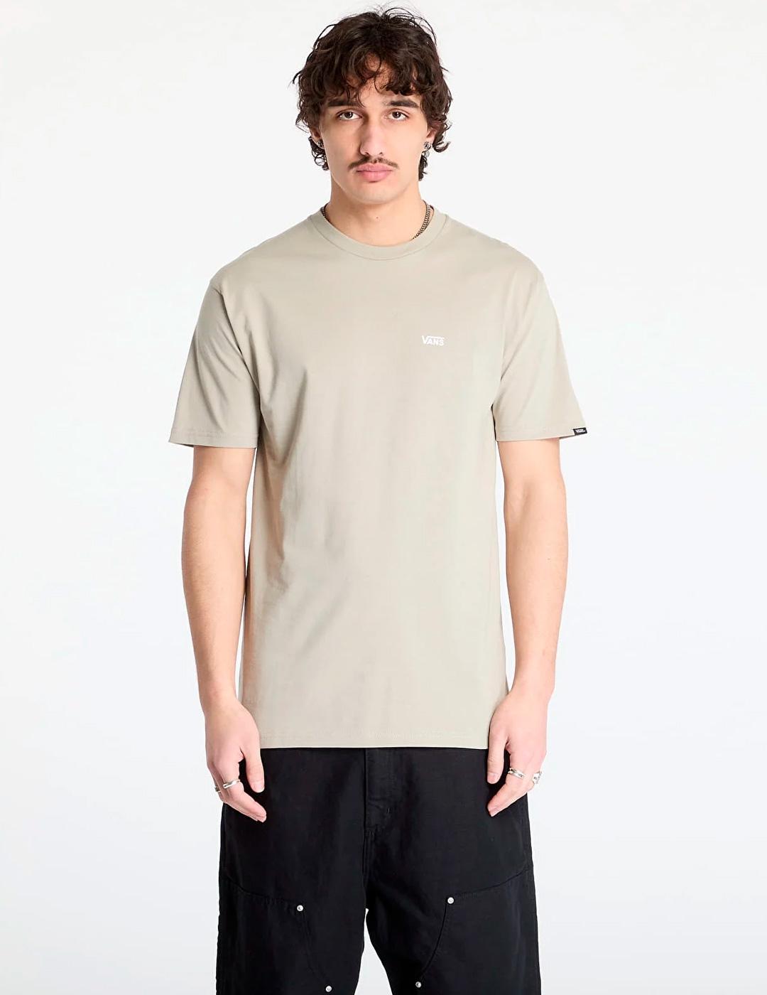 Camiseta Vans 'left Chest' Logo Gris Verdoso Hombre