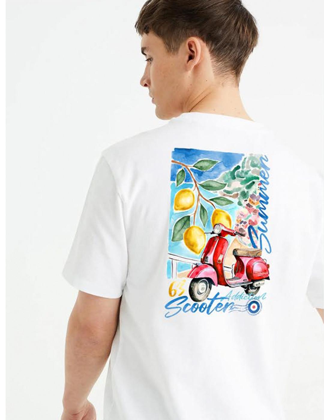 Camiseta Scooter SORRENTO blanco para hombre