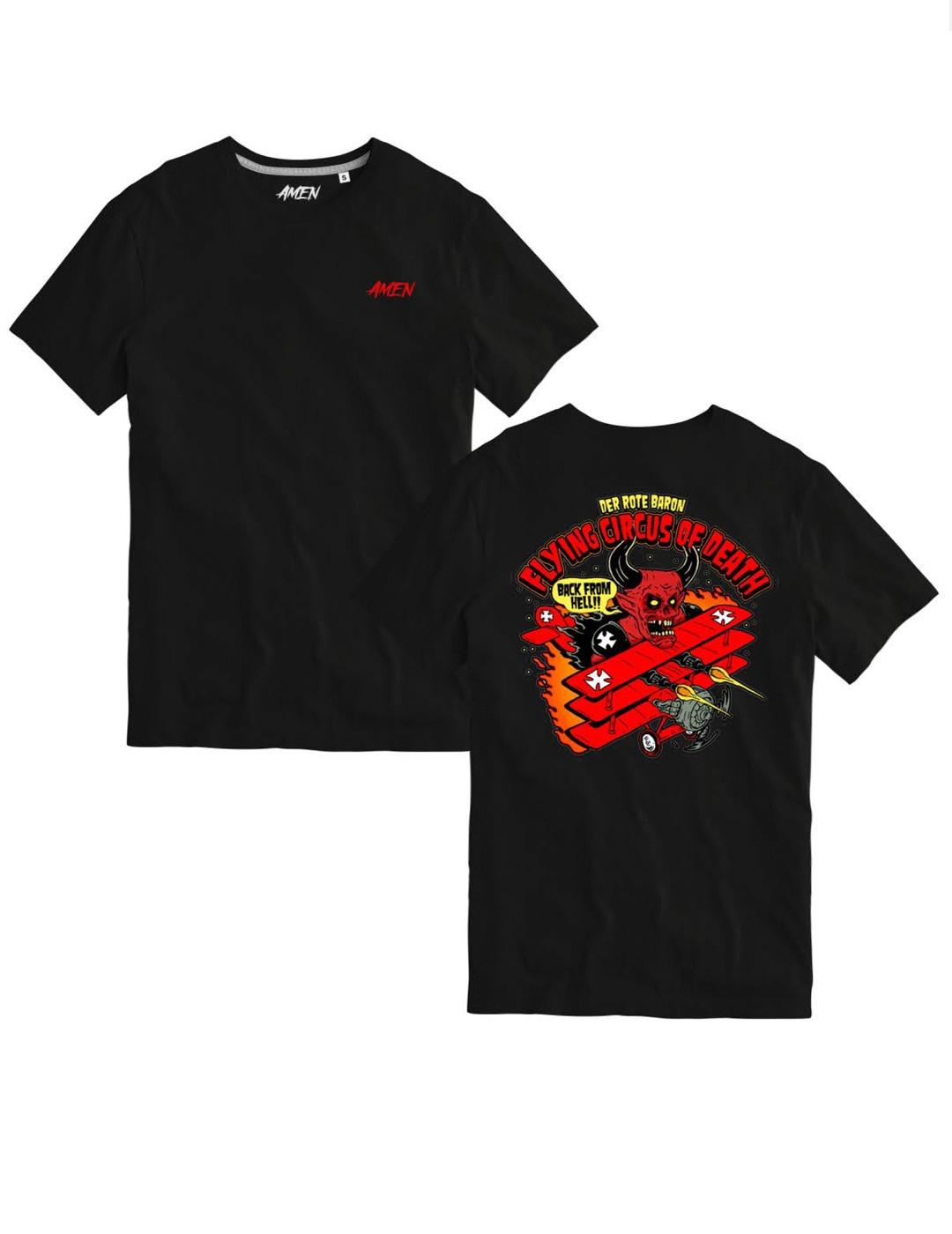 Camiseta A.M.E.N DIABLO Negro Hombre