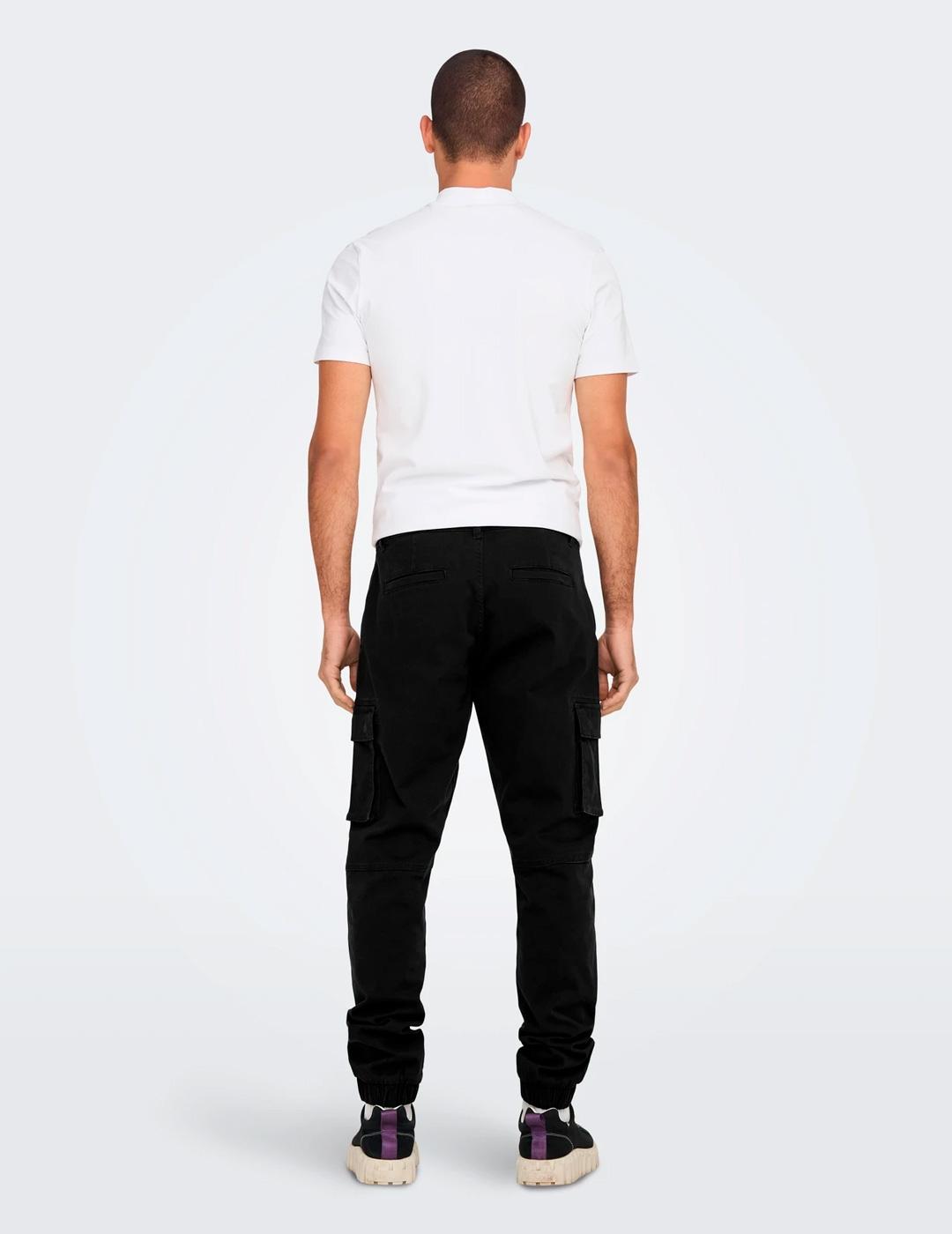 Jogger Only & Sons CAM STAGE cargo negro para hombre