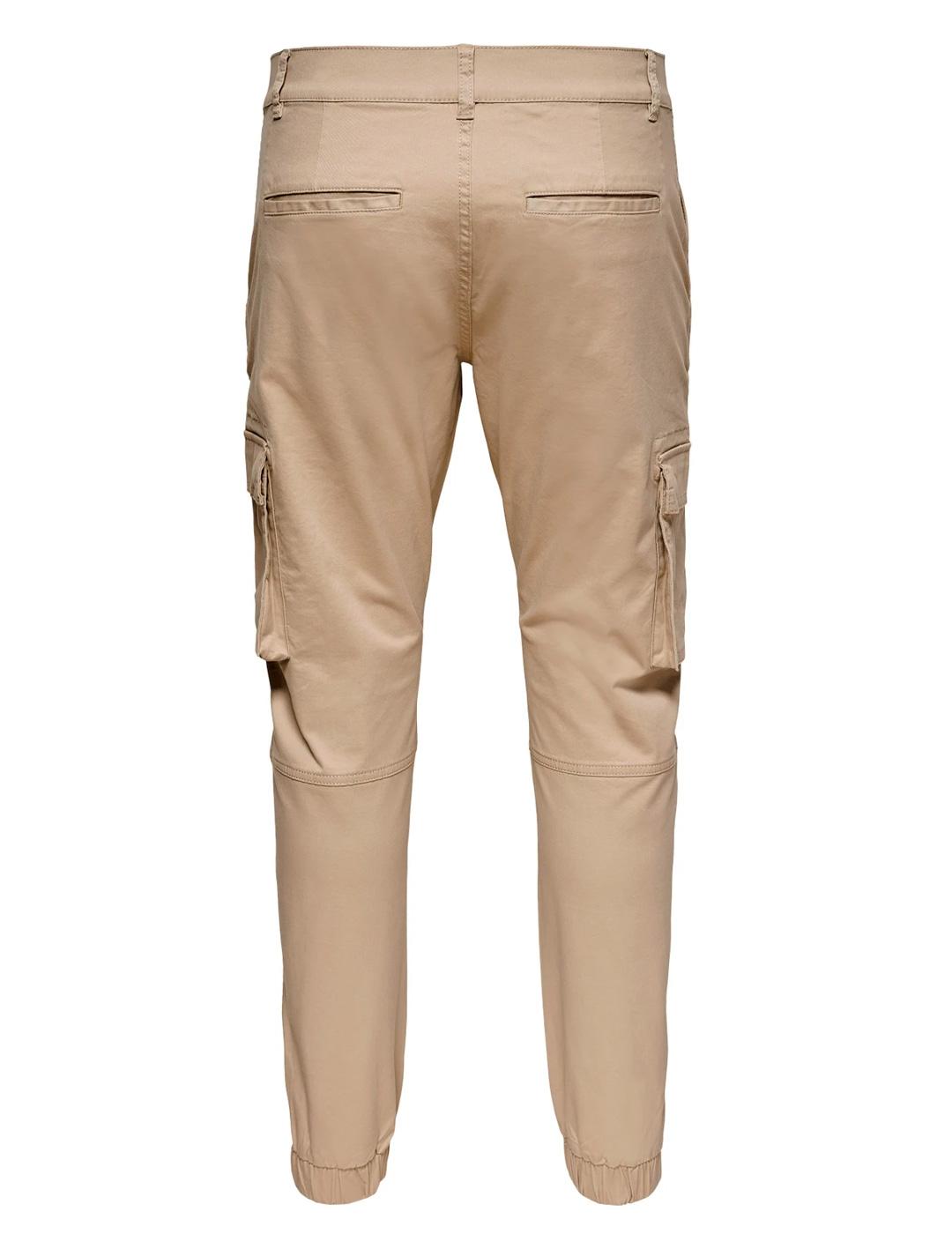 Jogger Only & Sons CAM STAGE cargo beige para hombre 