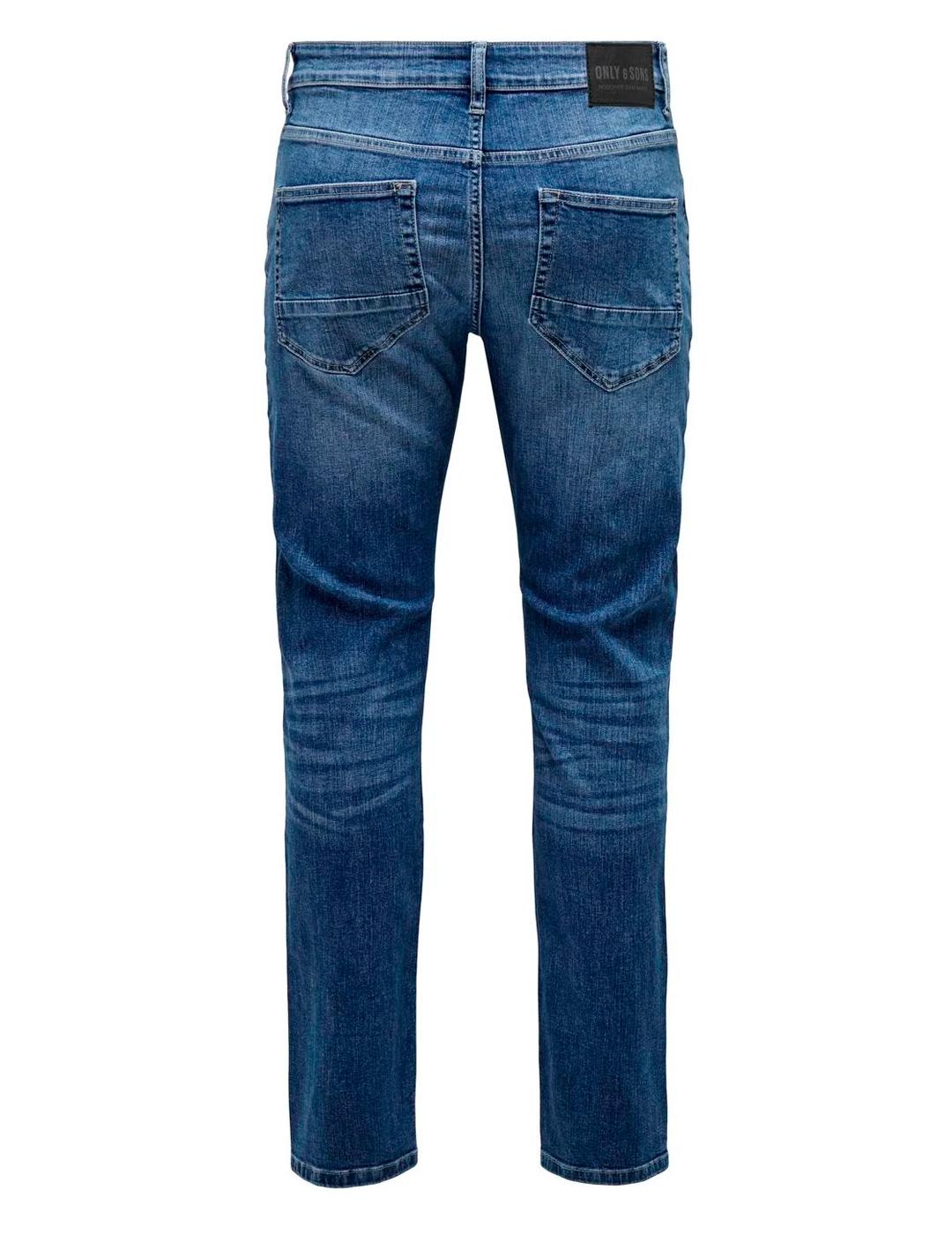 Vaquero Only & Sons LOOM slim tiro medio azul para hombre