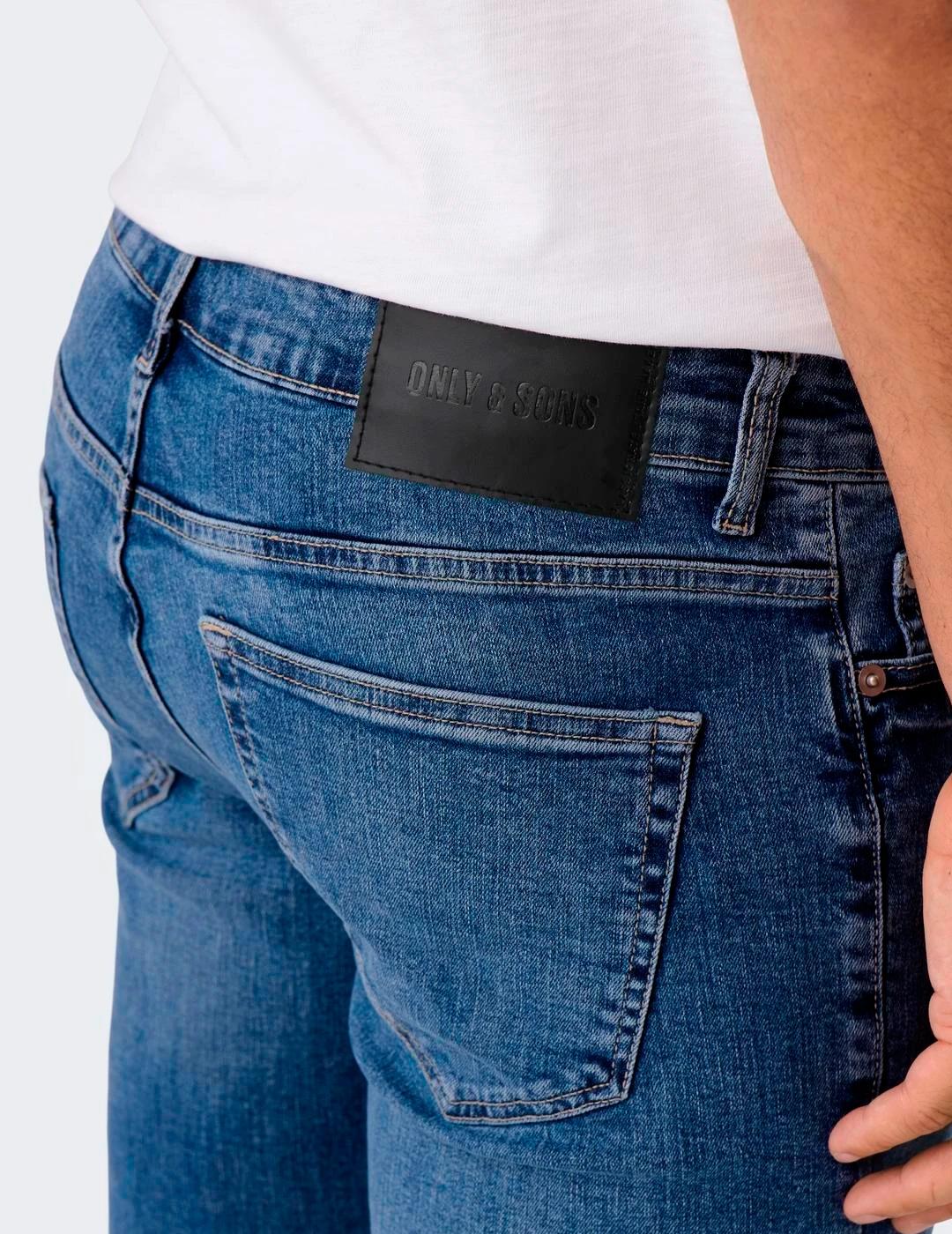 Vaquero Only & Sons LOOM slim tiro medio azul para hombre