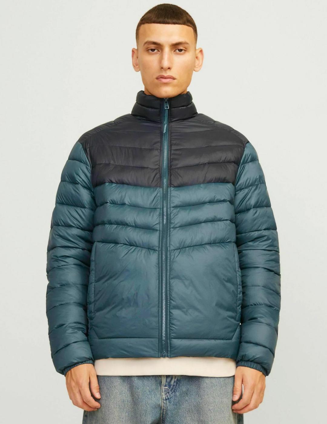 Chaqueta Jack & Jones SPRINT acolchada negro verde hombre