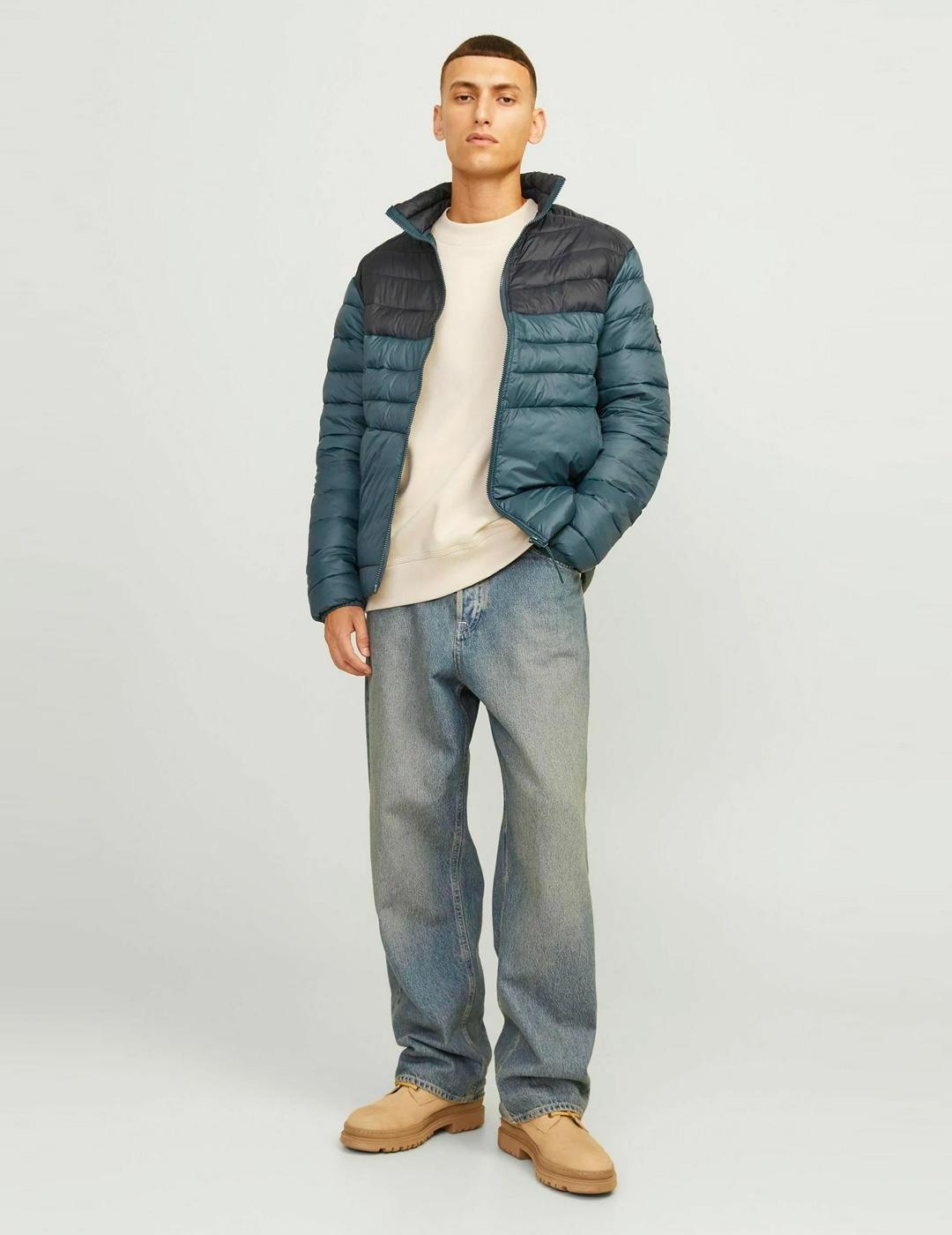 Chaqueta Jack & Jones SPRINT acolchada negro verde hombre