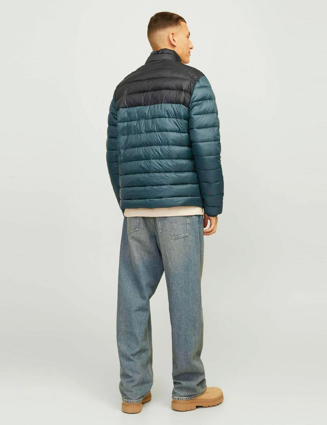 Chaqueta Jack & Jones SPRINT acolchada negro verde hombre