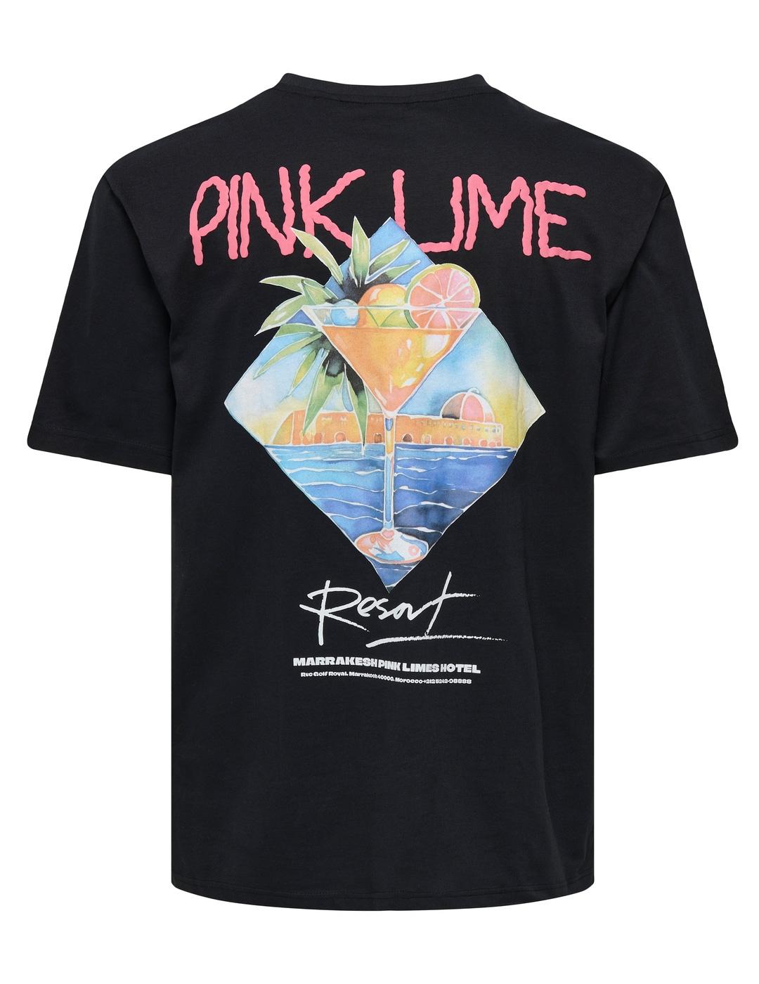 Camiseta Only & Sons FRED CABANA negro para hombre