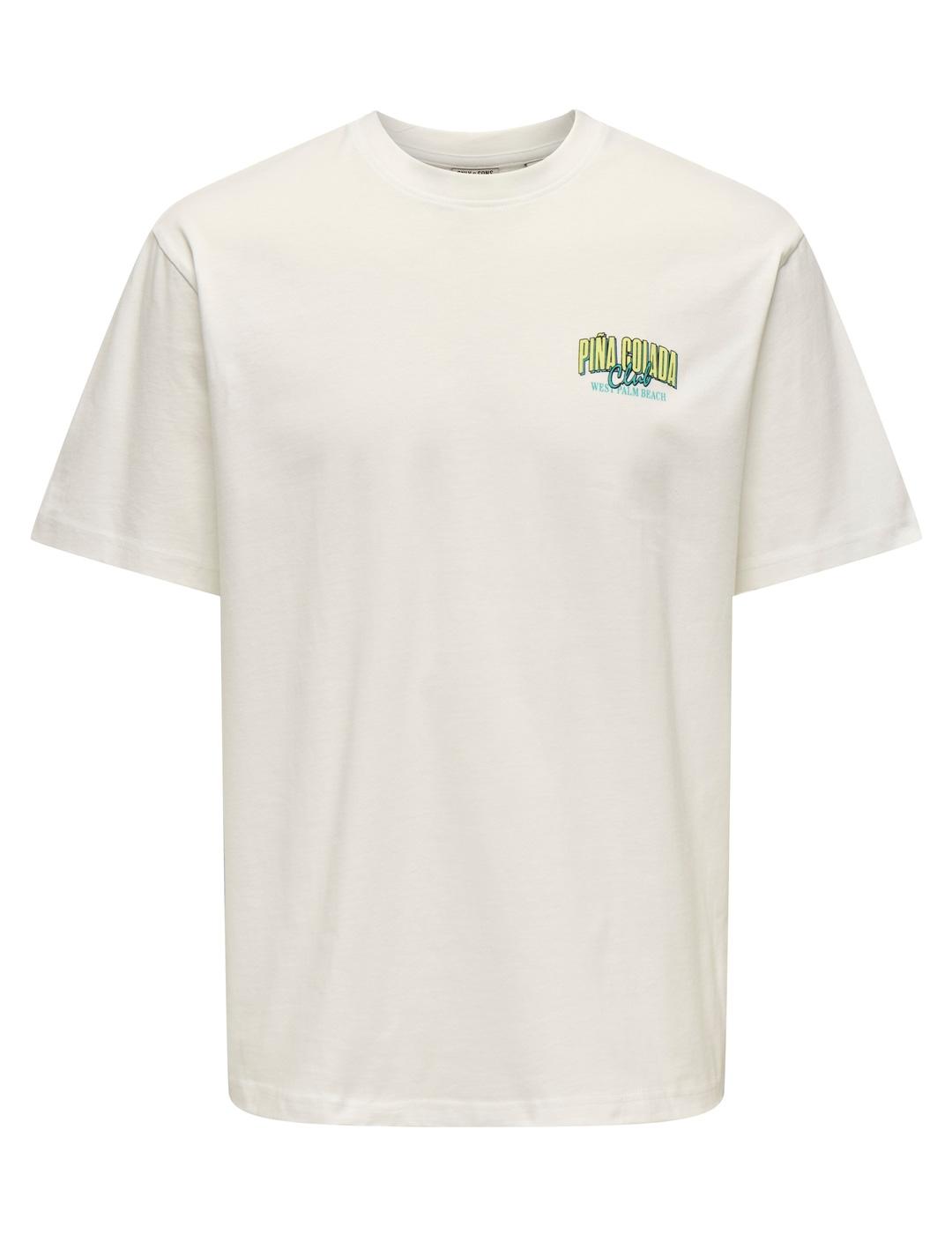 Camiseta Only & Sons FRED CABANA crudo para hombre