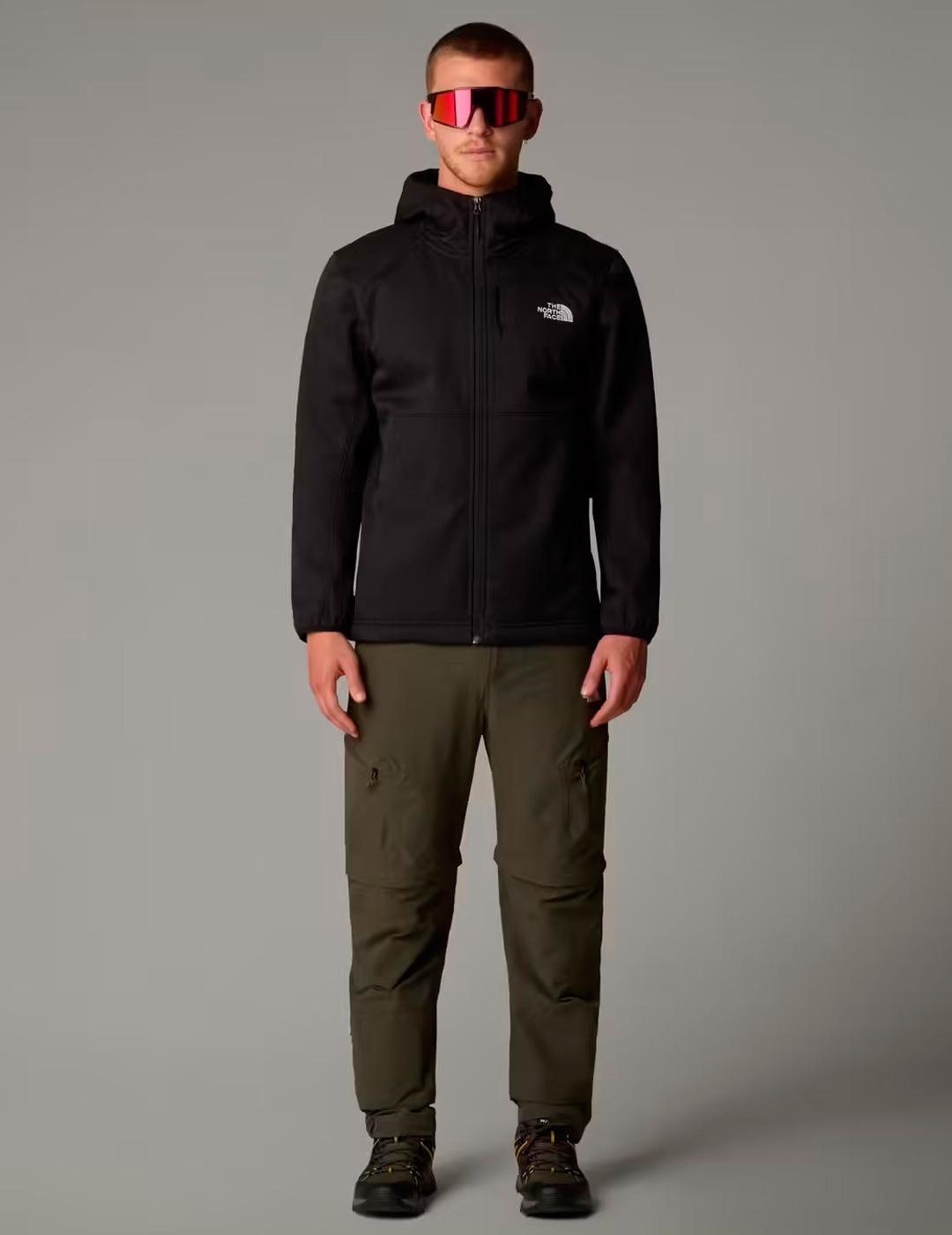 Chaqueta The North Face QUEST SOFTSHELL negra con capucha