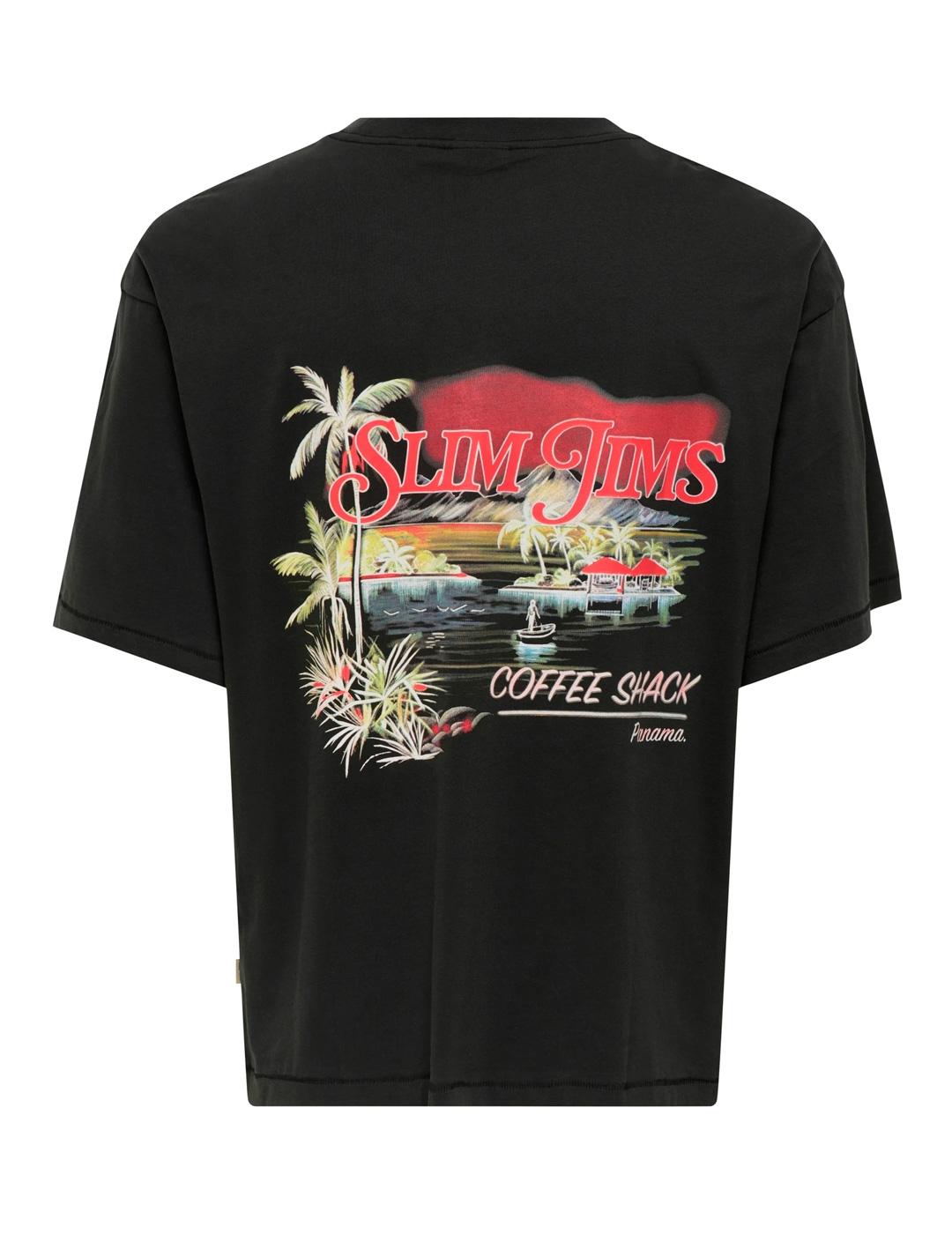 Camiseta Only & Sons MILIK JIMS oversize negro para hombre