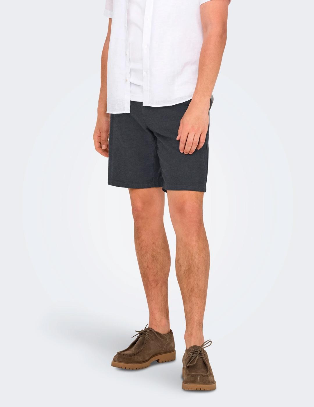 Short Only & Sons MARK regular negro para hombre