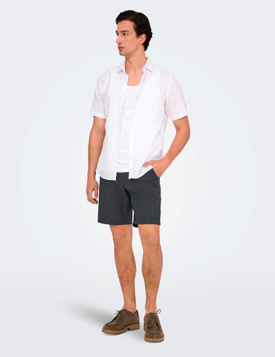 Short Only & Sons MARK regular negro para hombre