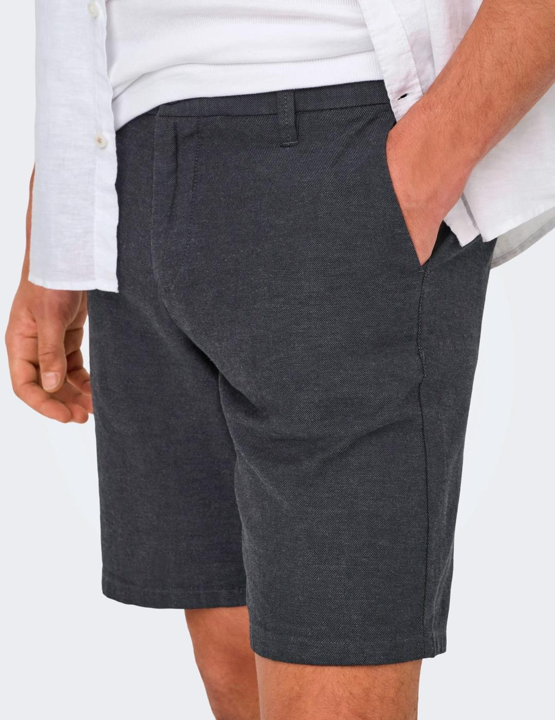 Short Only & Sons MARK regular negro para hombre