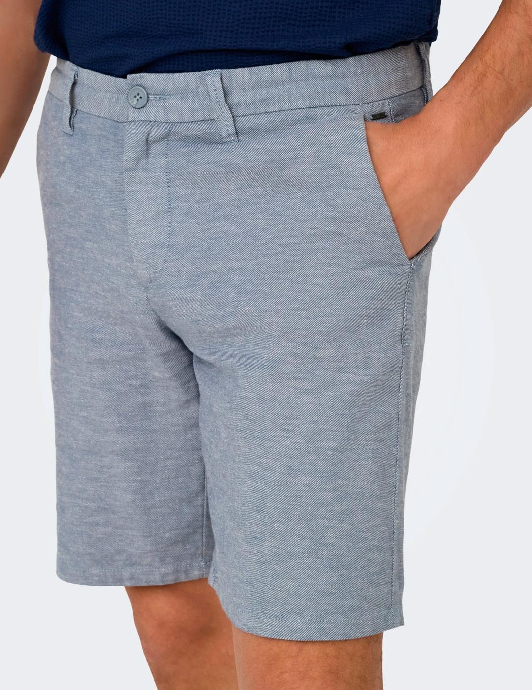 Short Only & Sons MARK regular azul grisaceo para hombre
