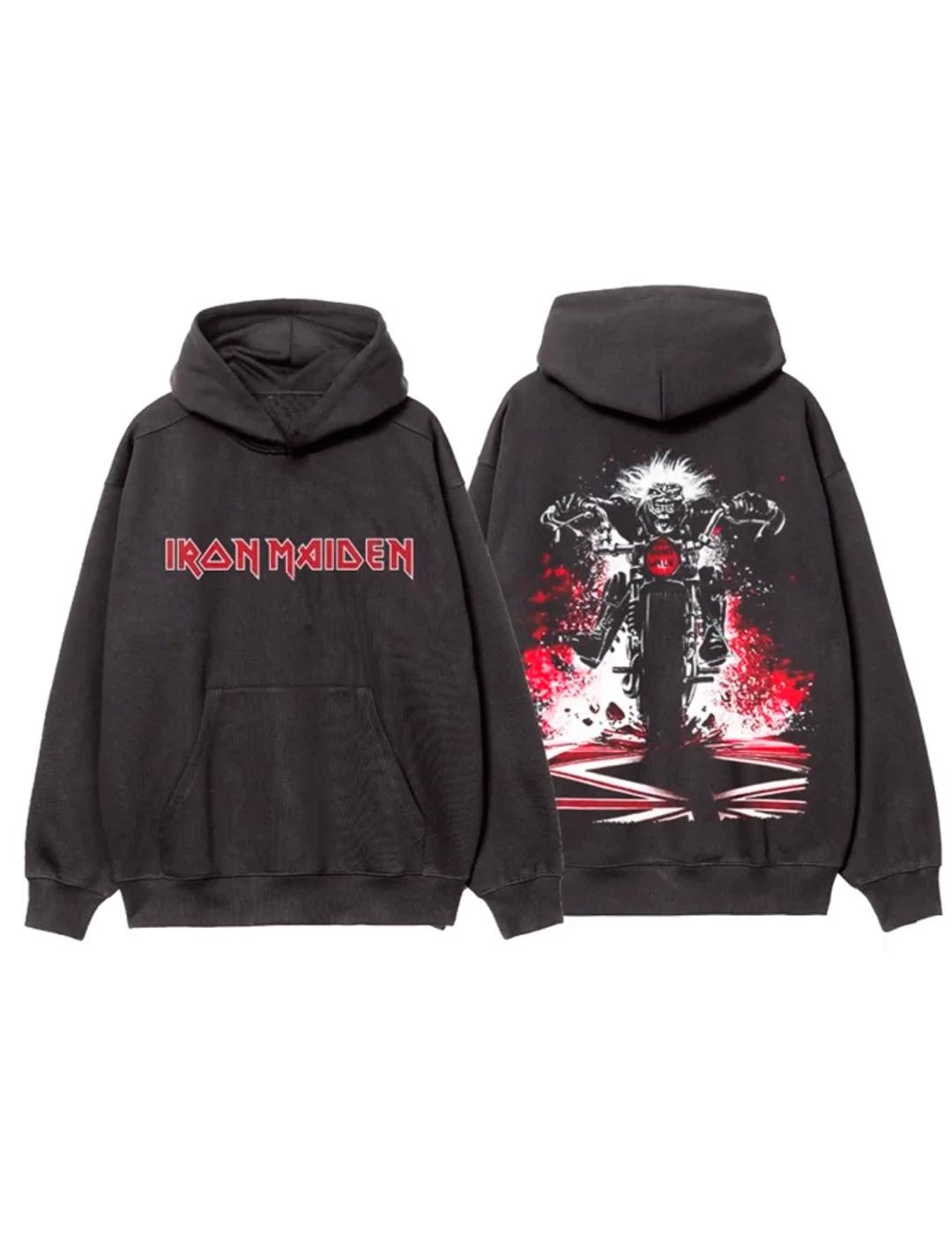 Sudadera Only & Sons IRON MAIDEN con capucha negro