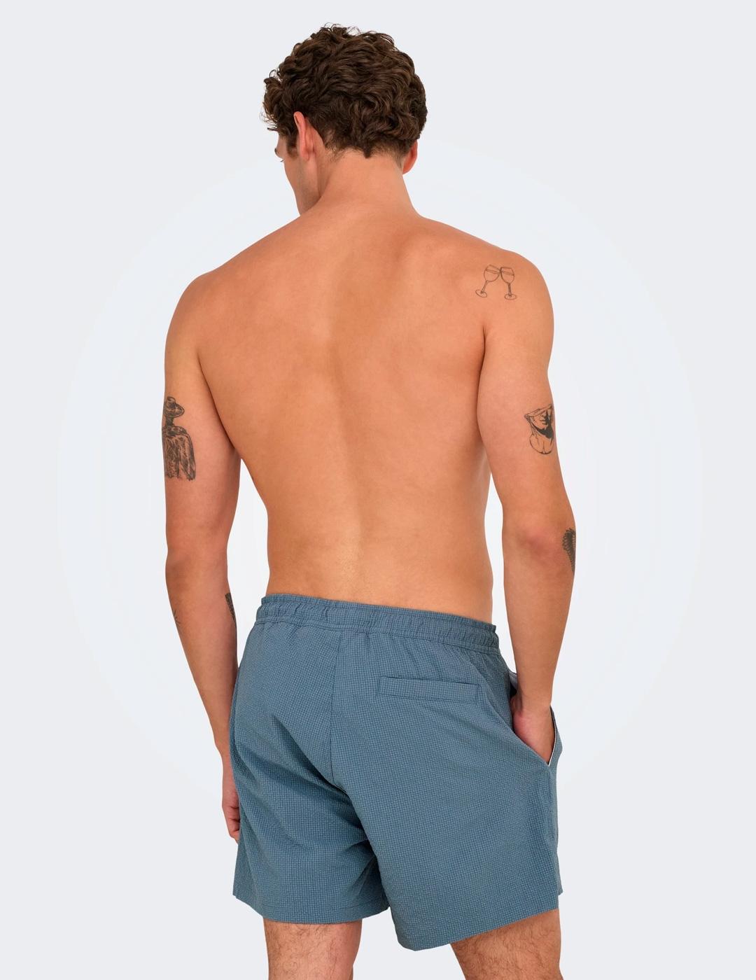 Bañador Only & Sons TED azul para hombre