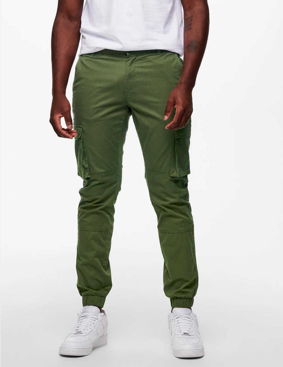 Jogger Only & Sons CAM STAGE cargo verde para hombre