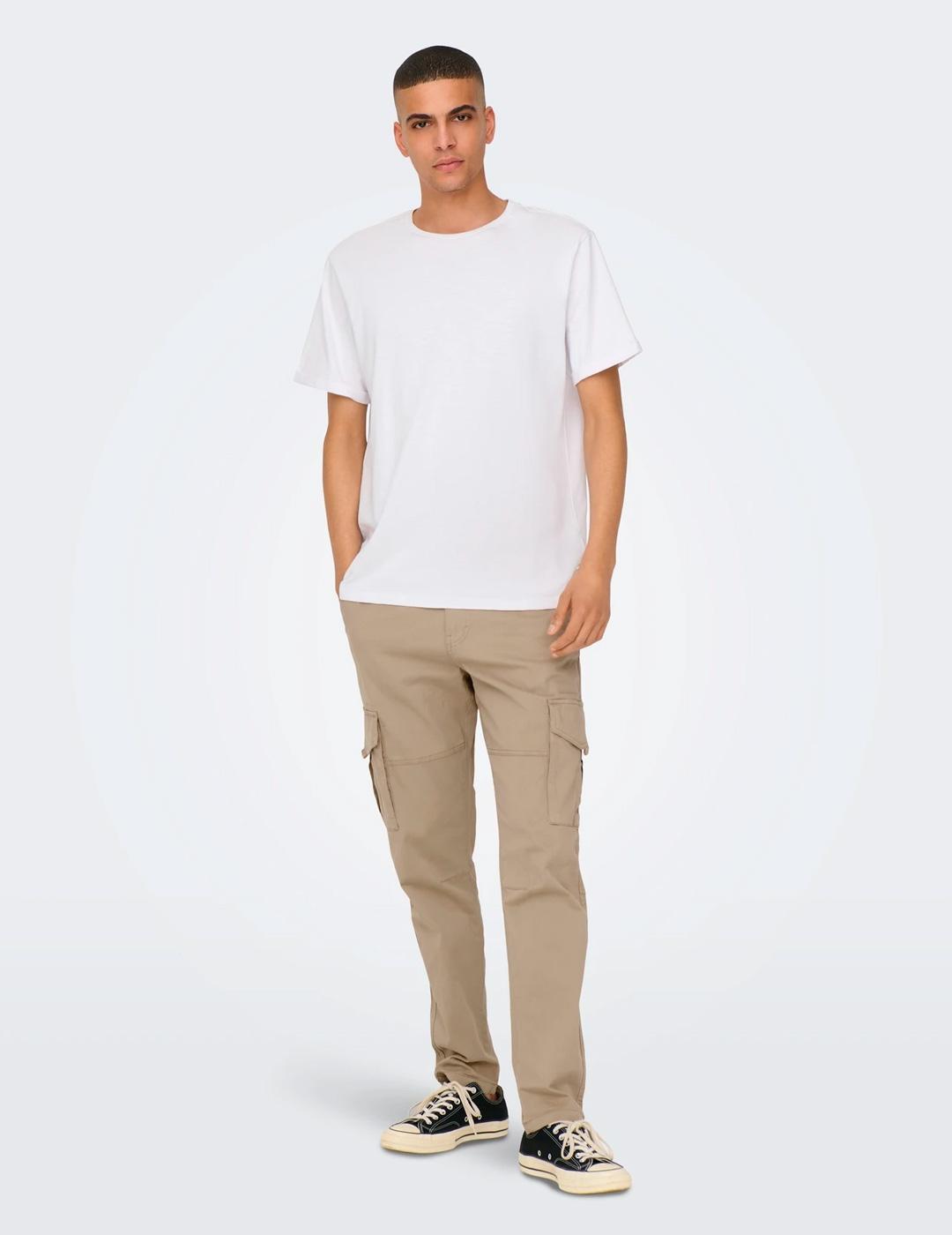 Jogger Only & Sons DEAN cargo beige para hombre