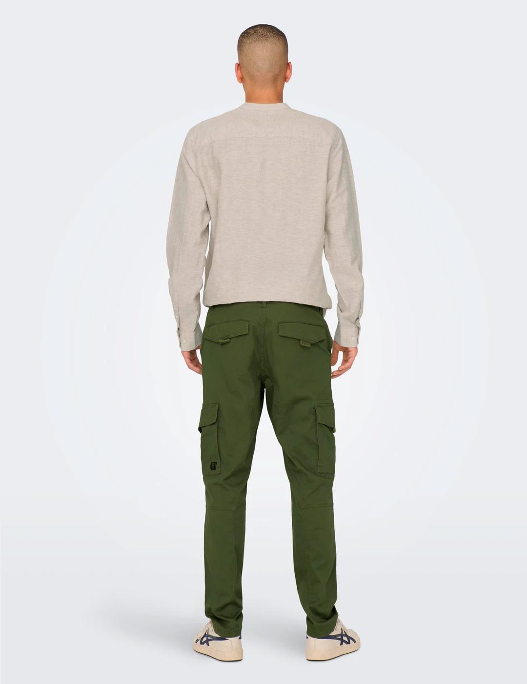 Jogger Only & Sons DEAN cargo verde para hombre