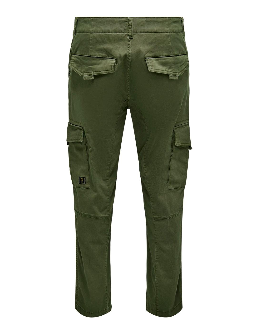 Jogger Only & Sons DEAN cargo verde para hombre