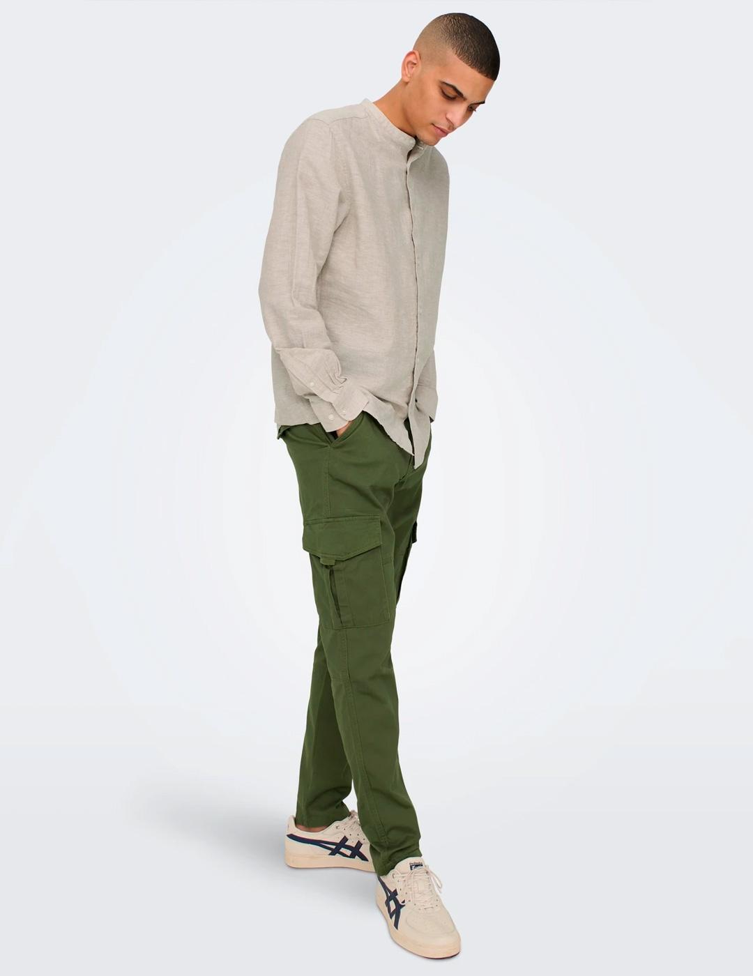 Jogger Only & Sons DEAN cargo verde para hombre