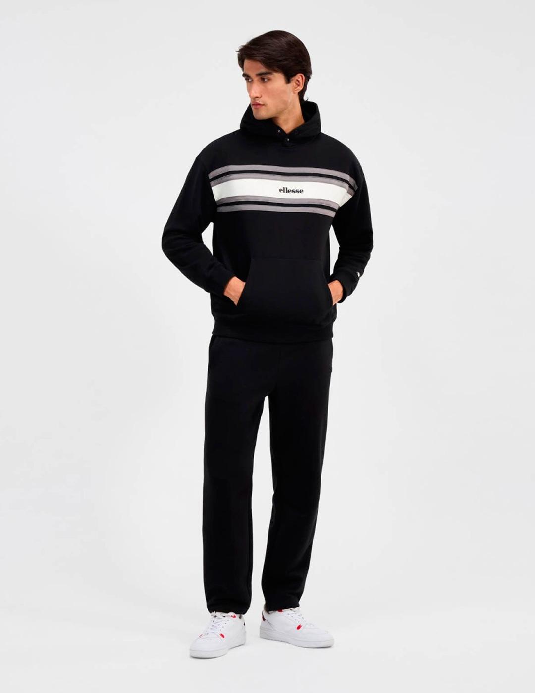 Sudadera Ellesse GUSPINI negra con capucha para hombre