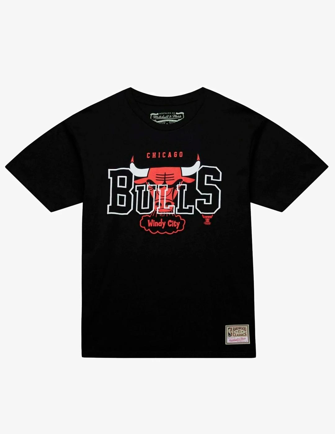 Camiseta Mitchell & Ness CHICAGO BULLS negro unisex