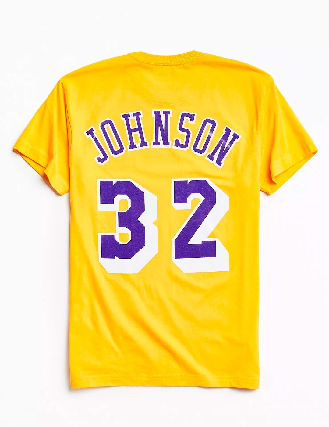 Camiseta Mitchell & Ness LAKERS MAGIC JOHNSON amarillo