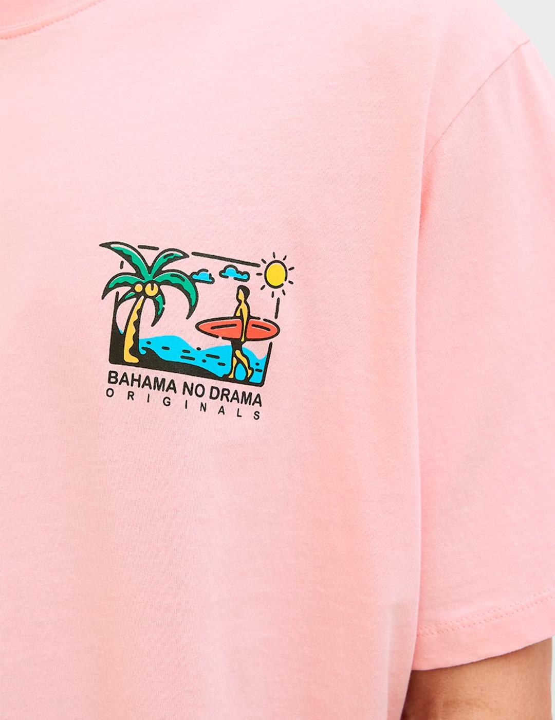 Camiseta Jack & Jones WOWIE HIDDEN rosa para hombre