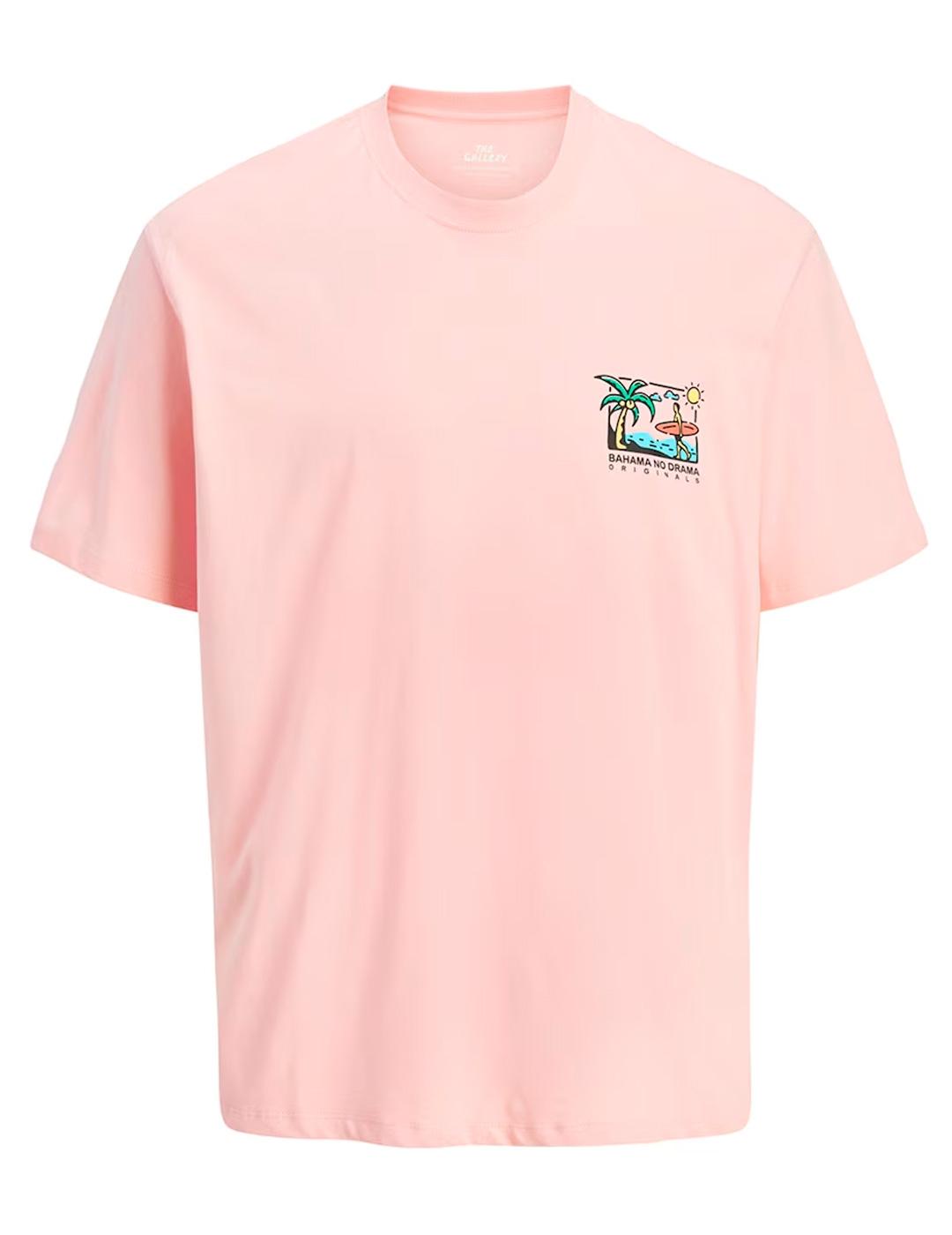 Camiseta Jack & Jones WOWIE HIDDEN rosa para hombre