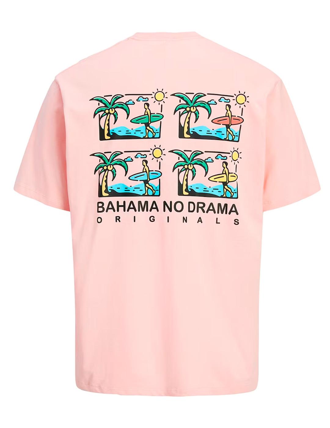 Camiseta Jack & Jones WOWIE HIDDEN rosa para hombre